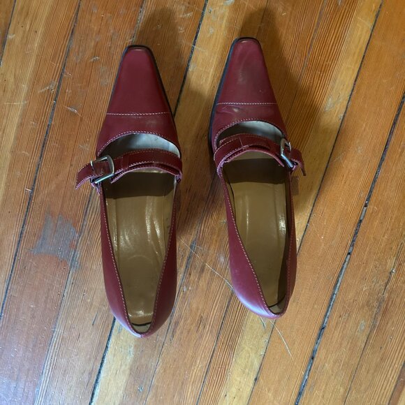 Coach - Vintage Square-Toe Buckled Annabelle Heels - Italian Leather - Picture 5 of 7
